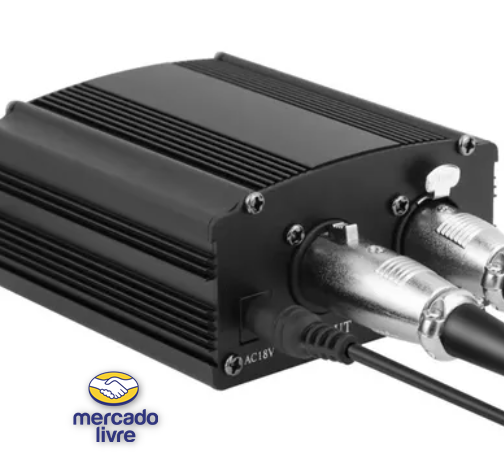 Phantom Power Fantom Power 48v P/ Microfone 110v-220v