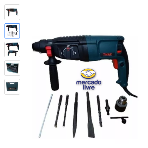 Martelete eletropneumático KNakasaki NK2603 azul frequência de 50Hz/60Hz com 800W de potência 220V